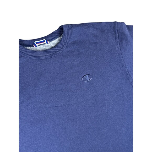 Champion Authentic Athleticwear Men’s Crewneck Sweatshirt Small Navy Blue Logo - Picture 2 of 9